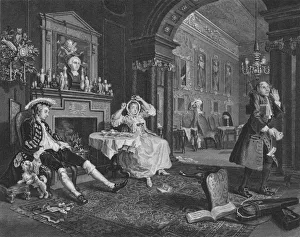 A La Mode Prints: Marriage A La Mode - Breakfast Scene, c1832. Artist: TE Nicholson