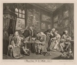William Hogarth British Prints: Marriage a la Mode: The Contract, 1745. Creator: William Hogarth (British, 1697-1764)