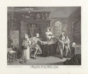 Matrimony Prints: Marriage a la Mode. Plate III: The Inspection, 1745. Creator: Hogarth, William (1697-1764)