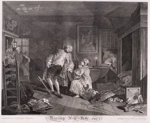 Simon Francois Prints: Marriage a la mode, Plate V, 1745. Artist: Simon Francois Ravenet