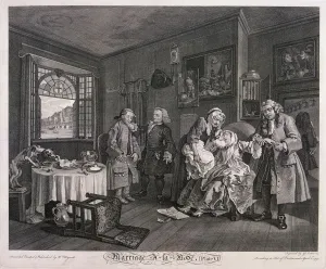 Widowed Prints: Marriage a la mode, Plate VI, 1745. Artist: Gerard Jean-Baptiste Scotin