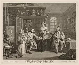 Portfolio Gallery: Marriage a la Mode: The Scene with the Quack, 1745. Creator: William Hogarth (British