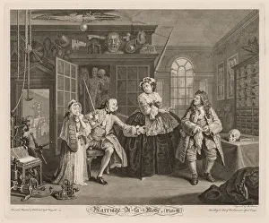 William Hogarth British Prints: Marriage a la Mode: The Scene with the Quack, 1745. Creator: William Hogarth (British