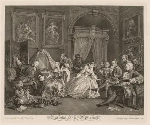 William Hogarth British Prints: Marriage a la Mode: The Toilet Scene, 1745. Creator: William Hogarth (British, 1697-1764)