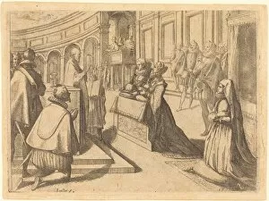 Bridegroom Gallery: Marriage of Margaret of Austria and Philip III, 1612. Creator: Jacques Callot