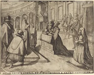 Habsburg Collection: Marriage of Margaret of Austria and Philip III [verso], 1612. Creator: Jacques Callot