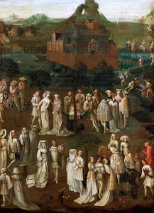 The marriage of Philip the Good to Isabella of Portugal on January 1430. Artist: Eyck, Jan van, (School) The marriage of Philip the Good to Isabella of Portugal on January 1430. Artist: Eyck, Jan van, (School)