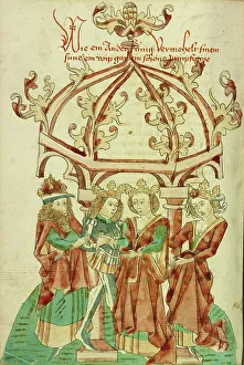 Diebold Lauber Prints: The Marriage of a Prince and Young Woman; Barlaam und Josaphat
