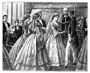 Osborne House Gallery: Marriage of the Princess Alice and Ludwig IV, Grand Duke of Hesse, 1 July 1862 (late 19th century)