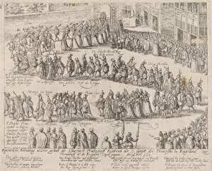 King James Vi Of Scotland Collection: Marriage procession for the wedding of Elizabeth Stuart, daughter of James I