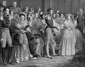 Chapel Royal Gallery: Marriage of Queen Victoria, February 10, 1840, 1844. Creator: Charles Eden Wagstaff