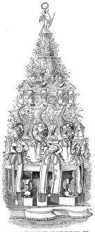 Wedding Cake Prints: Marriage of Sir Robert Peel and Lady Emily Hay - the Bridecake, 1856. Creator: Unknown
