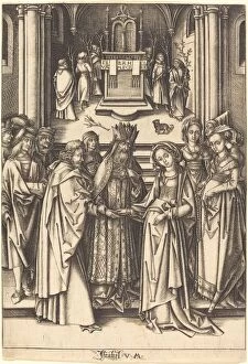 Bridegroom Gallery: The Marriage of the Virgin, c. 1490 / 1500. Creator: Israhel van Meckenem