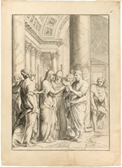Coating Prints: Marriage of the Virgin, c. 1640. Creator: Jacques Stella