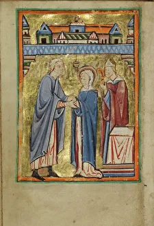 Illumination Painting Prints: The Marriage of the Virgin; Illustrated Vita Christi