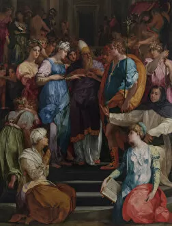 Matrimony Gallery: The Marriage of the Virgin (Pala Ginori), 1523. Artist: Rosso Fiorentino (1495-1540)