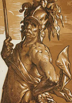 Mars Prints: Mars (half-length), between circa 1588 and circa 1589. Creator: Hendrik Goltzius
