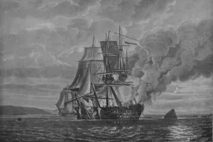 The Mars and L Hercule, c1799. Artist: Nicholas Pocock