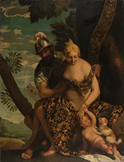 Cupid Prints: Mars and Venus, after 1580. Creator: Paolo Veronese workshop