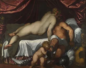 War God Prints: Mars and Venus, ca 1590. Artist: Palma il Giovane, Jacopo, the Younger (1544-1628)