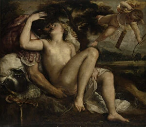 Images Dated 21st June 2013: Mars, Venus and Cupid, ca 1530. Artist: Titian (1488-1576)
