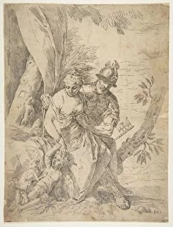Mars, Venus and Cupid, ca.1637-1639. Creator: Simone Cantarini