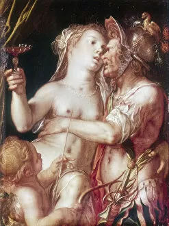 Cuddle Gallery: Mars and Venus, late 16th-early 17th century. Artist: Joachim Anthonisz Wtewael