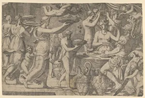 L And Xe9 Collection: Mars and Venus Served by Cupid and the Graces, 1545-50. Creator: Leon Davent