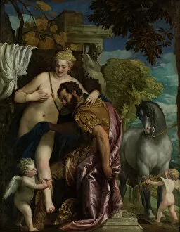 Goddess Of Love Gallery: Mars and Venus United by Love, 1570s. Creator: Paolo Veronese