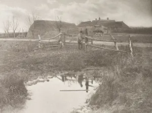 Marsh Prints: A Marsh Farm, 1886. Creator: Peter Henry Emerson