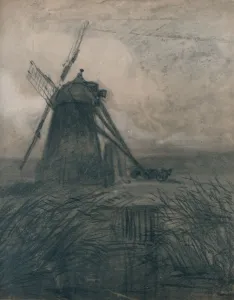 A Marsh Mill, c1840. Artist: Thomas Lound