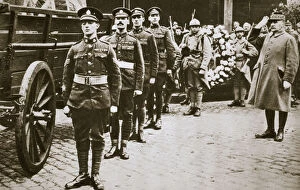 Standing To Attention Gallery: Marshal Foch, French general, saluting the British Unknown Soldier, c1918c1920(?)
