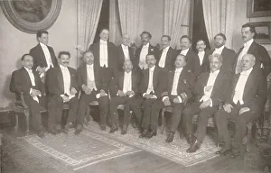 William Heinemann Ltd Collection: Marshal Hermes da Fonseca with his Secretaries of State and Advisers, 1914