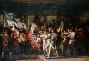 Battle Field Prints: Marshal Ney and the soldiers of the 76th regiment of the line retrieve their colors from the arsenal Artist: Meynier