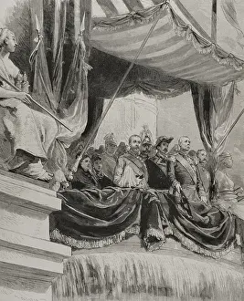 Marshal Patrice de Mac Mahon at the opening of the Paris Exposition on May 1, 1878. Creator: Unknown