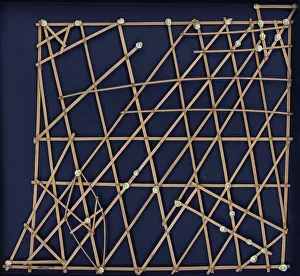 Anonymous Master Prints: Marshall Islands stick chart. Micronesia, c. 1920