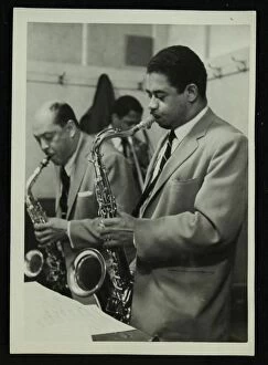 Count Basie Gallery: Marshall Royal and Frank Wess, saxophonists with the Count Basie Orchestra, c1950s
