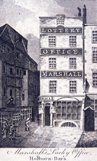 Lottery Collection: Marshalls Lottery Office, Holborn, London, c1800