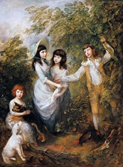 Images Dated 2nd November 2013: The Marsham Children, 1787. Artist: Gainsborough, Thomas (1727-1788)