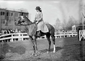 Horse Show Prints: Martha Anne Scott Hazard At The National Capital Horse Show 1911