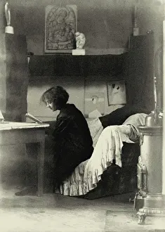 Portraitphotography Prints: Marthe Donas (1885-1967) at Montparnasse, rue du Depart, 1919. Creator: Anonymous
