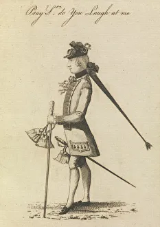 Darly Matthew Gallery: The Martial Macaroni, November 6, 1771. Creator: Matthew Darly