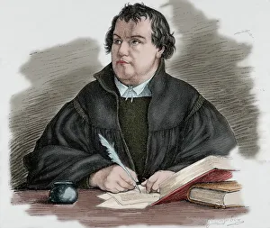 Martin Luther (1483-1546), German reformer, 1882. Creator: G Spangerberg