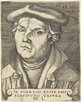 Brother Martin Prints: Martin Luther, 1530. Creator: Master I. B