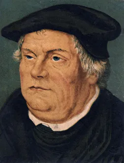 Protestant Prints: Martin Luther, 16th century German Protestant reformer, (19th century)