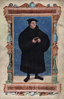 Protestantism Gallery: Martin Luther, German theologian and Augustinian monk, 19th century