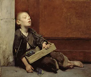 Hardship Prints: Un martyr. Le Marchand de violettes, 1885. Creator: Fernand Pelez