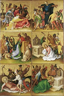 Martyrdom of the Apostles. Right panel. Artist: Lochner, Stephan (ca 1400 / 10-1451)