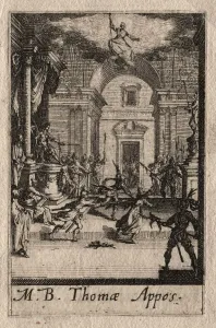 1592 1635 Prints: The Martyrdom of the Apostles: St. Thomas. Creator: Jacques Callot (French, 1592-1635)