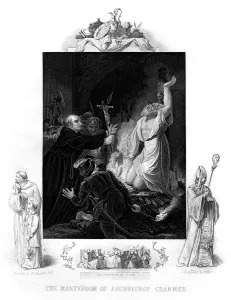 Stake Prints: The Martyrdom of Archbishop Cranmer, 1556, (1877). Artist: J Rogers